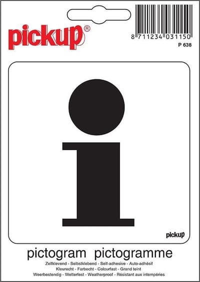 Pickup Pictogram 10x10 cm - Informatie