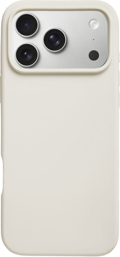 BMAX Siliconen hard case hoesje voor iPhone 17 Pro - Hardcover - Apple - Back cover - Backcover - Beschermhoesje - Telefoonhoesje - Hard case - Telefoonbescherming - Steengrijs