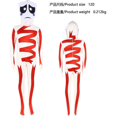 Le Cirque Numérique Incroyable Costume Cosplay Pomni Jax Peluche Lapin Caine Ragatha Poupée Robe Costume Cosplay Costume d'Halloween Enfants Kids 110&Digital Circus Cos red