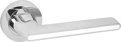 Domino® Deurklink ONYKS R WHITE - Wit - Deurkruk, Deurbeslag, Deurklinken voor Binnen - Deurbeslag van aluminium - Deurklink voor kamerdeur, kantoordeur, kelderdeur en binnendeur