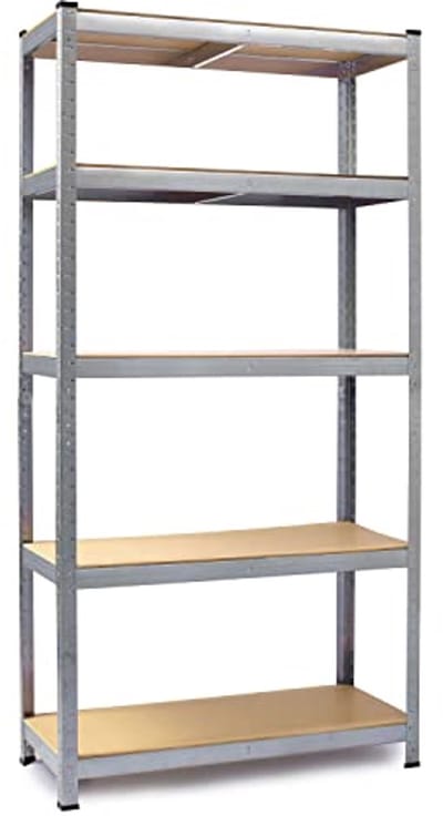 Opbergrek 2-in-1 voor zware lasten, 180 x 70 x 31 cm, 5 planken, maximale belasting 500 kg