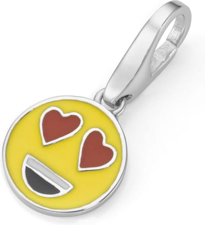 Charm | bedel | smiley | hart ogen | zilver