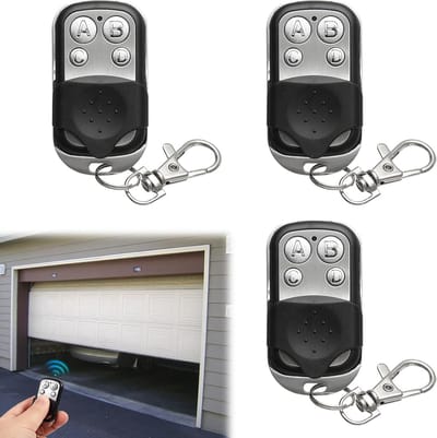 Afstandsbediening Poort - Universele Kloner - Garagedeur Openen - 433 MHz Rolcode - 3 Stuks - Zwart