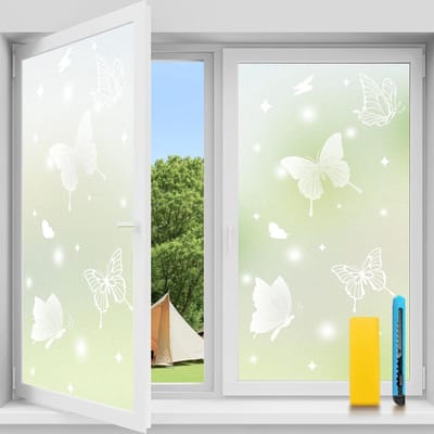 Raamfolie voor Privacy met Swallowtail Vlinder Design - 30x200cm Decoratieve Oplossing voor Thuis en Kantoor