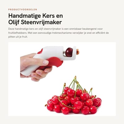 Solidchoice- Kersenontpitter Handheld Multitool - Olijfontpitter - Fruitontpitter - Eenvoudig in gebruik - Efficiënt en snel - Compact ontwerp