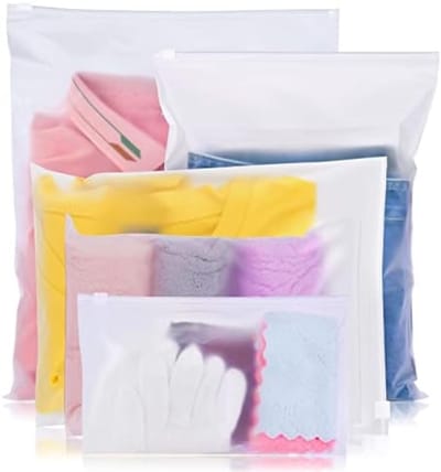 15 stuks matte hersluitbare opbergzakken set - 5 verschillende maten waterdichte reisorganizers met ventilatiegaten voor kleding, schoenen en accessoires