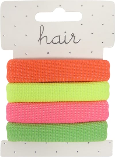 Elastiek Gebreid - Neon Tinten - 4 stuks