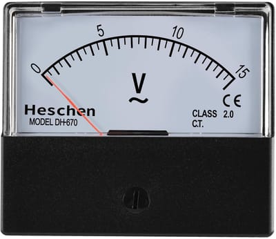 Analoge Spanningsmeter Paneelmeter AC 0-15V Klasse 2.5