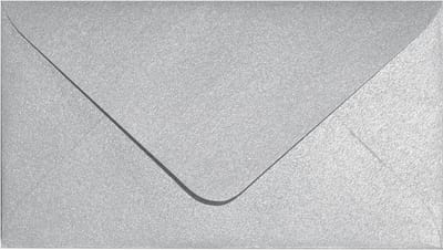 Kleine Parelmoer Zilveren Enveloppen DIN C8 (58x100 mm) Metallic Voor Kaartjes