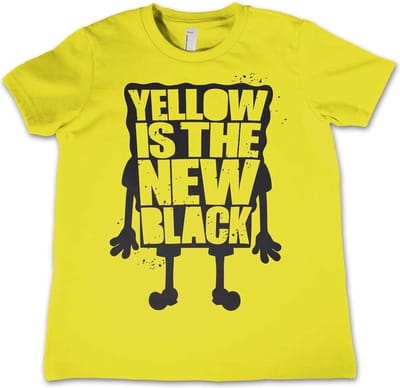 SpongeBob SquarePants Kinder Tshirt -Kids tm 4 jaar- Yellow Is The New Black Geel