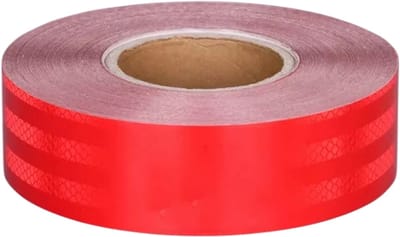 Waterdichte Retro Reflecterende Tape 104R Rood 1 meter – Opvallende Veiligheidswaarschuwing Reflectietape voor Bouwplaatsen, Sterke Signaaltape voor Hoge Zichtbaarheid en Veiligheid