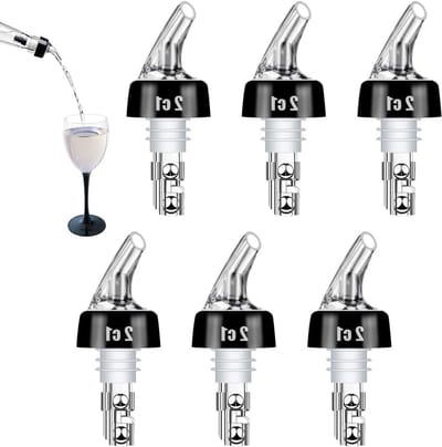 Dispensing Bottle Spout 2 cl - Set van 6 Auto Pouring Spouts voor Spirits en Wijn - Perfect voor Feesten en Bargebruik