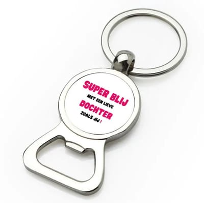 Akyol - super blij met een lieve dochter zoals jij flesopener - Dochter - de liefste dochter - verjaardag - cadeautje voor dochter - dochter artikelen - kado - geschenk - 9 bij 3 cm