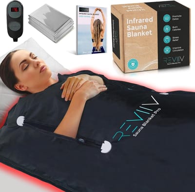 Infrarood Saunadeken - Warmtedeken Detox - Ontspanning Thuis - Met Rits-Armgaten - 178 x 81 cm - Grijs