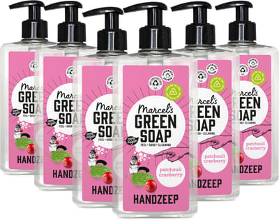 Marcel's Green Soap Handzeep - Patchouli & Cranberry - 6 x 500ml
