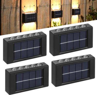 4-delige UP & DOWN Buitenwandlamp op Zonne-energie IP65 Waterdicht