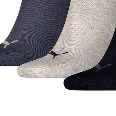 Puma Unisex Adult Invisible Socks (Pakket van 3) (Marine / Lichtgrijs / Zwart)