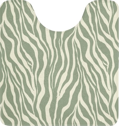 WC mat met uitsparing 55x60 cm - Antislip - Zebra - Motief - Groen - Toiletmat met uitsnijding - Vloermat - Douchemat - Toilet tapijt - Toiletmatten