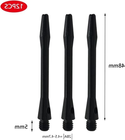 Dart Accessoires - Metalen Assen - Dartpijlen Maken - Standaard Schroefdraad - 48 mm Lengte