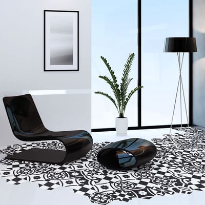 Antislip vloerstickers met beschermlaag - CAVINO vloertegels - 60x135cm - 10 zeshoekige stickers 30x26cm