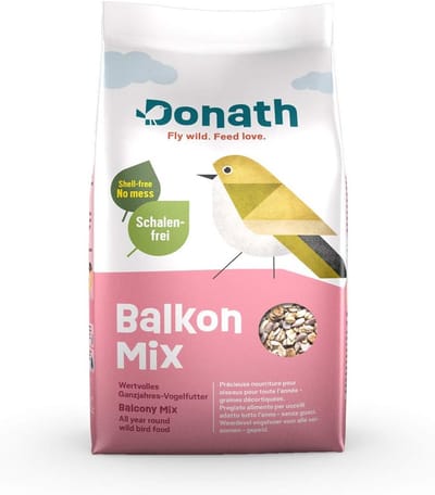 Balkonmix voor Wildvogels - Hoogwaardige Gepelde Mix voor een Proper Terras - Vogelvoer voor elk seizoen