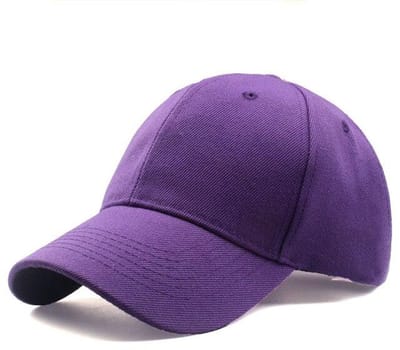 Baseball cap - Pet - 6 Panelen - Zonwering - Hoofddeksel - Verstelbaar - Katoen - Paars - Jonyx