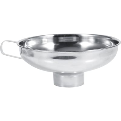 Bocaux de conserve à large ouverture en acier inoxydable, entonnoir avec poignée, ustensiles de cuisine, petite taille Large white