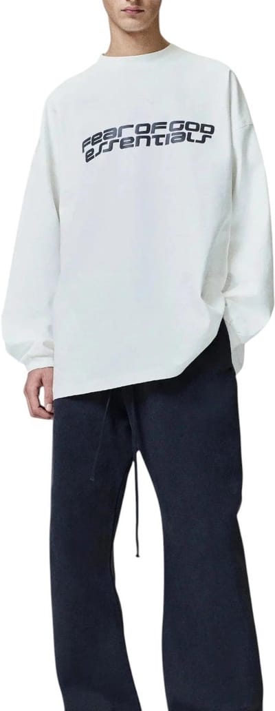 Fear Of God T-shirt Wit 90s Longsleeve Tee Ivory