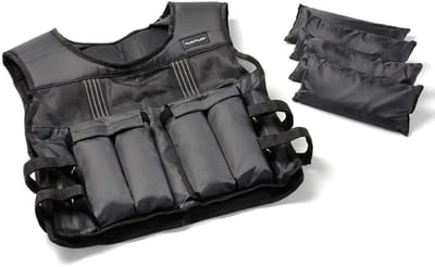 Tunturi Gewichtvest - Verstelbaar - Gewichtsvest hardlopen - 15 kg - Zwart