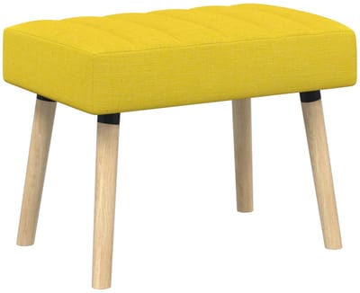 vidaXL - Kanaalgeplooide - Bank - Licht - Geel - 60 - x - 40 - x - 45 - cm - Stof