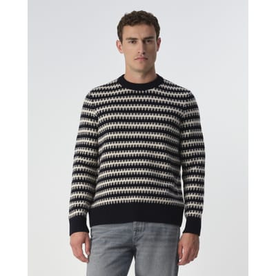 J.C. RAGS Heren Trui Ronde Hals Donkerblauw