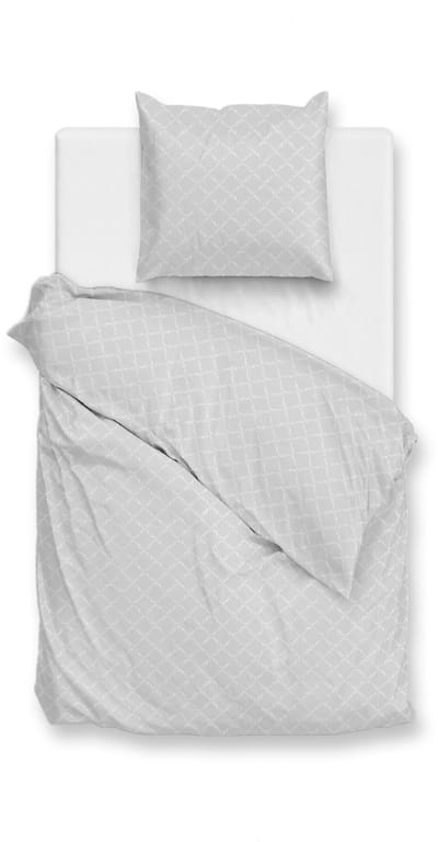 Zohome Linea-di-Satinado Dekbedovertrek - 100% Katoen-Satijn - 140x220 - Grijs