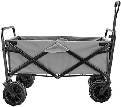 Opvouwbare Transportwagen - Kampeerwagen Handwagen - Buitenactiviteiten - Stevig Stalen Frame - 10kg Gewicht