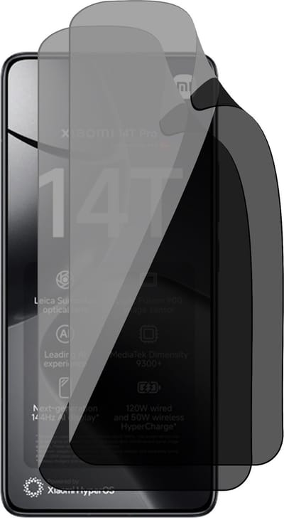 Privacy Screenprotector geschikt voor Xiaomi 14T / 14T Pro - 2x FlexGuard Screen Protector