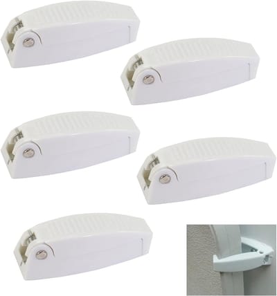 Deurvanger Set - Bagagedeur Houders - Camper Deuren - Stootvast ABS Materiaal - Compact Formaat - Wit