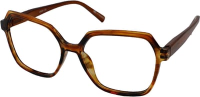 Leesbril Vista Bonita MIRA - Kleur Amber Dawn - Sterkte +0.50 - Moderne leesbril - Groot stevig montuur - Comfortabele pasvorm - Hoogwaardige leesglazen - Inclusief leuk brillenhoesje en poetsdoekje