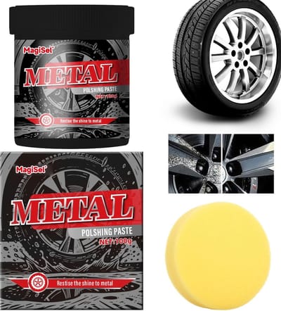 Effectieve polijstpasta voor zilver en zilverkleurig metaal, krasverwijderaar en reiniger voor auto, vazen en accessoires, 100 ml