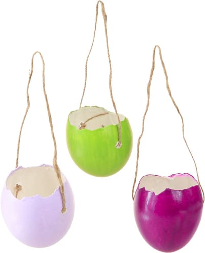 Eierschaal decoratieve paaseieren om op te hangen gekleurd Ø3,5cm 12 s