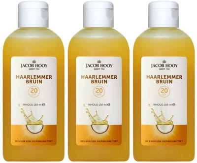 Jacob Hooy Haarlemmer Bruin SPF20 – 3-pack – Haarlemmerbruin Snelbruiner voor lichaam & Gezichtscrème – 3 stuks