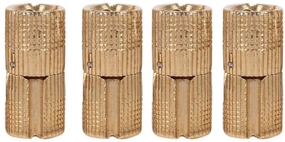 Dailygoods- Verborgen Scharnier 180 Graden - 4-Delig Pakket - Koper - DIY Projecten - Max. Belastbaarheid 8 kg - Duurzaam en Robuust - Kastdeur Scharnier