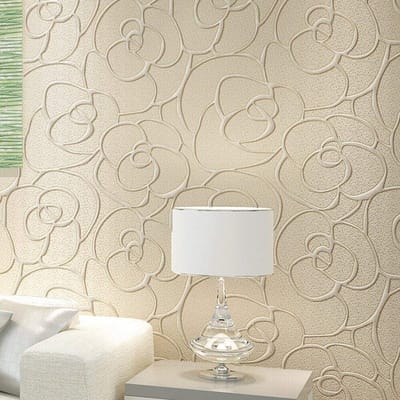 Dailygoods- Behang Moderne 3D Rozen - Vliesbehang - Wanddecoratie - Woonkamer/Slaapkamer - Antimicrobieel - 10 m x 0,53 m - Wandbekleding