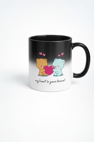 Magische Mok Liefdesberen - Warmtegevoelige Cadeau Mok 'My Heart Is Yours Forever!