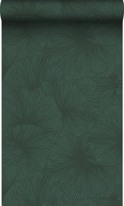 Origin Wallcoverings behang 3D-motief bladeren donkergroen - 50 x 900 cm - 348011