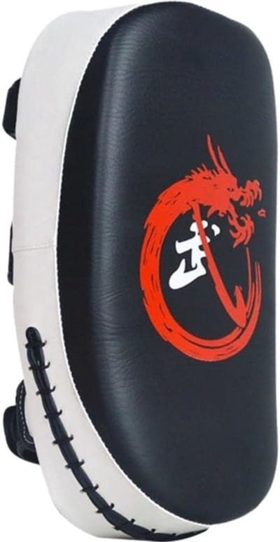 Trapkussens - Bokshandschoenen - Vechtsport Training - Duurzaam PU Leer - 36x19 cm - Zwart Wit