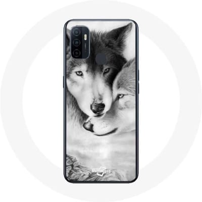 Oppo A53 Wolf Duo dierenhoesje