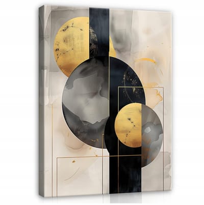 WALLARENA - Canvas schilderij - 100x70 cm - moderne abstracte wanddecoratie voor slaapkamer en woonkamer