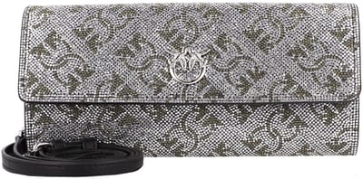 PINKO Love Portemonnee Leer 19.5 cm - Dames - argento