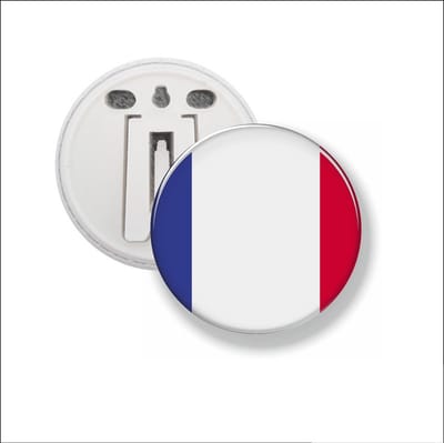 Button Met Clip 58 MM - Vlag Frankrijk