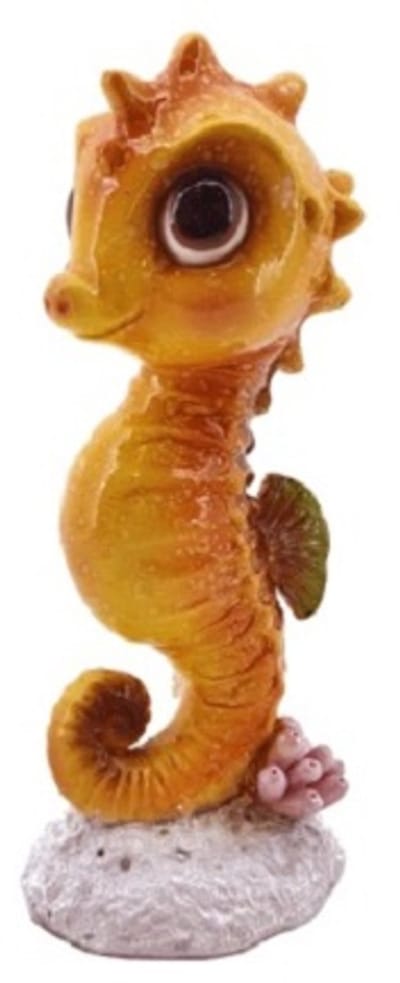 Zeepaard - Zeedier - Beeld - Oranje - Keramiek - Funny - 16.5x10.5x9 cm - Decoratie