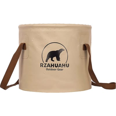 18L/25L Opvouwbare emmer Buiten Opvouwbare PVC Wateremmer Bekken Watercontainer voor Kamperen Large - 25L beige